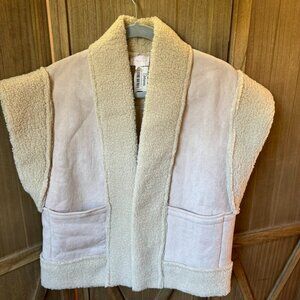 Entro Sherpa & Suede Vest NWT Medium